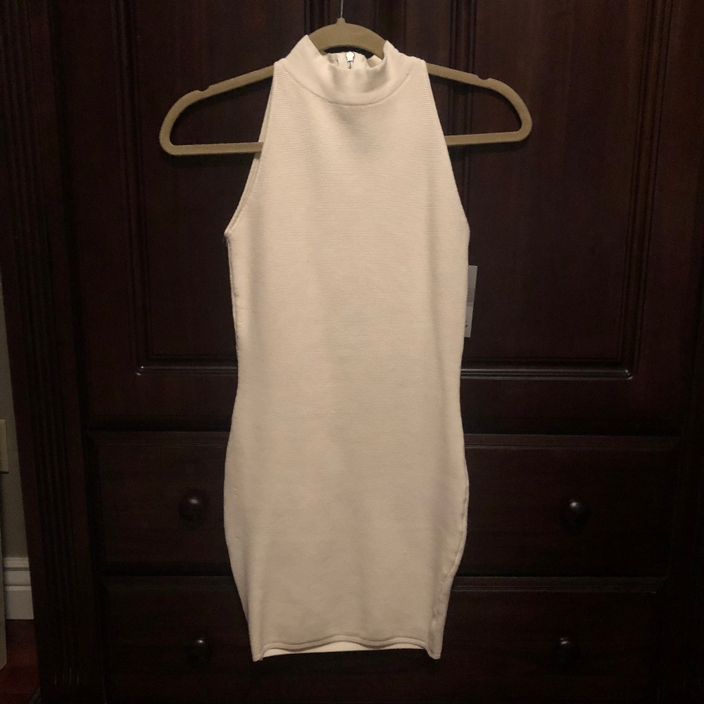 Oliviaceous Knit Bodycon in White